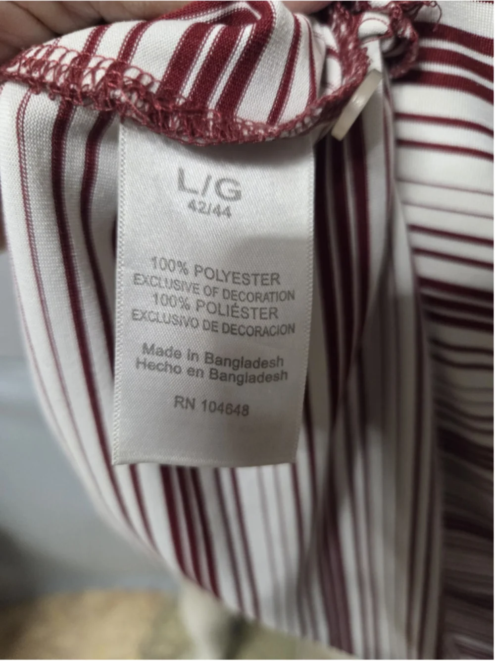 Men's Russell Florida State Polo Shirt Size L White Maroon Striped